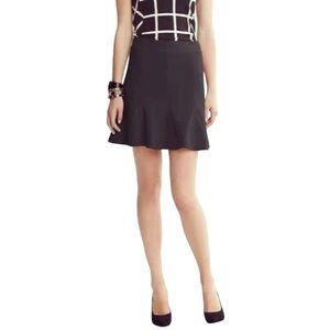 NWT Banana Republic Black Fluted Flounce Mini Skirt Size 10